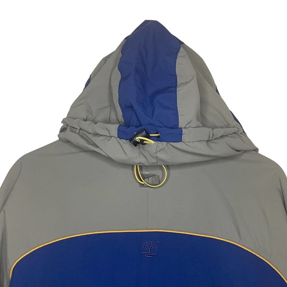Timberland Mens Weather Gear Long Sleeve Jacket Blue Size S Hooded Rain Gear - Picture 8 of 12